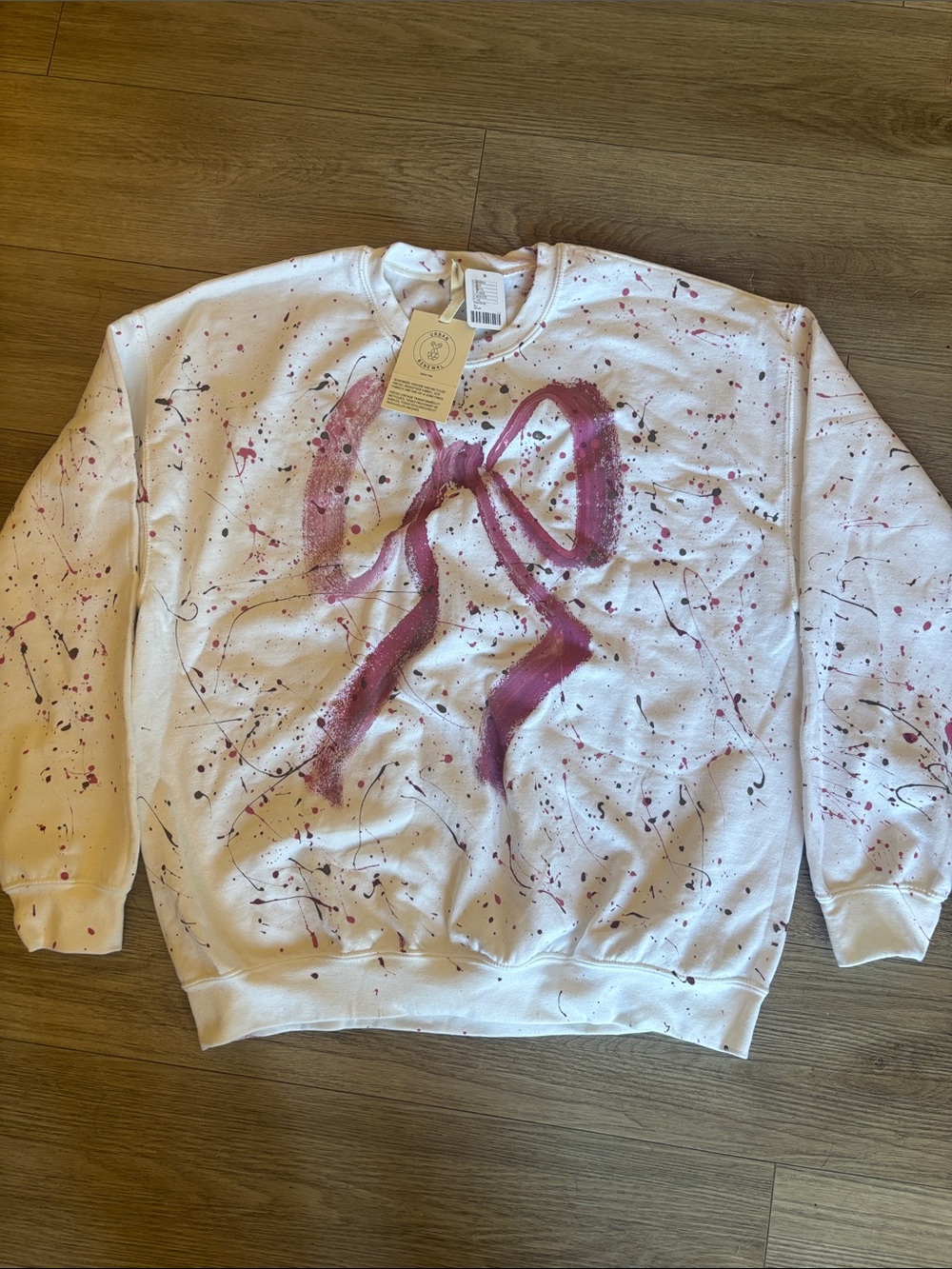 Urban Outfitters White Sweatshirt with Bow